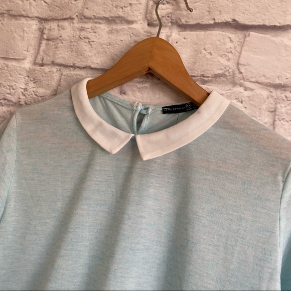 π4/20 ATMOSPHERE Peter Pan Collar Mock Layer Top - Picture 3 of 7